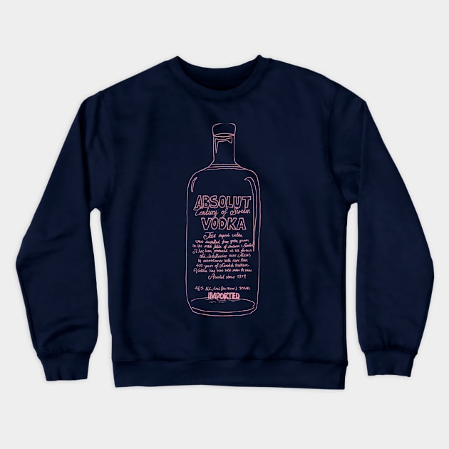 VODKA - PINK Crewneck Sweatshirt by Cat_mackenzie